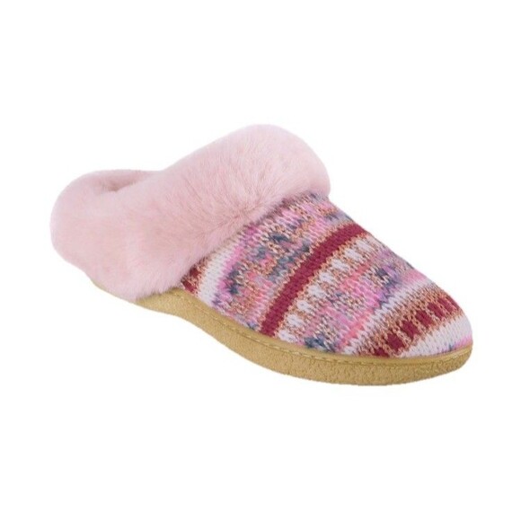 DARK ORCHID Ladies 8.5-9 L Isotoner Memory Foam Hoodback Slippers - Picture 1 of 9